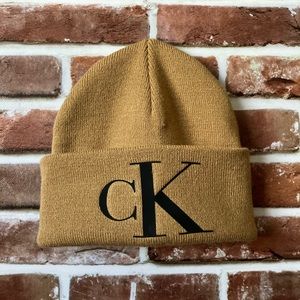 Calvin Klein Brown Cuffed Beanie